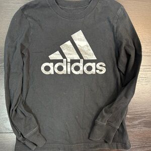Adidas Kids Black Long Sleeve Tee